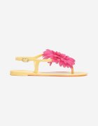  Sandale Galbene Japoneze cu Floare Decorativă Navita