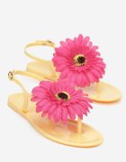  Sandale Galbene Japoneze cu Floare Decorativă Navita