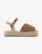  Sandale Maro Perforate Espadrile cu talpă groasă împletită Valens