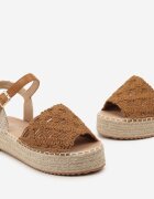  Sandale Maro Perforate Espadrile cu talpă groasă împletită Valens