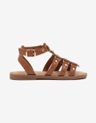  Sandale Maro Stil Roman cu Ornamente Metalice Terauri