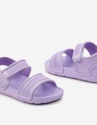  Sandale mov deschis plate din spumă cu Velcro Elltara