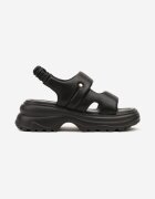  Sandale Negre în Stil Chunky cu Talpă Groasă Aneora