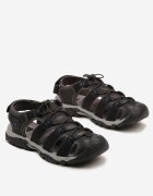  Sandale Plate Sportive Negre-Bleumarin cu scai la călcâi Danesara