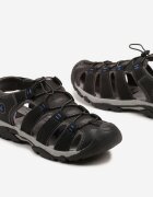  Sandale Plate Sportive Negre-Bleumarin cu scai la călcâi Danesara