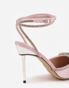  Sandale Roz cu toc stiletto Decorate cu Zirconii Silaeia
