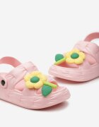  Sandale Roz Decorate cu o Floare cu Baretă la Călcâi Orialis
