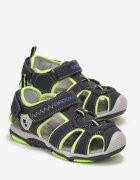  Sandale Sport Bleumarin-Verde cu Branț din Piele Naturală și Velcro Docia