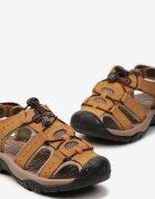  Sandale Sport Galbene din Piele Naturală cu Față Reglabilă și Velcro Acridana
