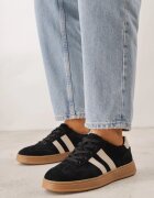 santorio Adidași din piele negri și cu curele decorative Zelisei