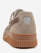 santorio Sneakers bej din piele întoarsă în stil tenisi clasici cu branț din piele Riosera