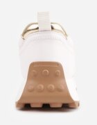 santorio Sneakers din piele naturală de căprioară cu cusături decorative Maliess Albi
