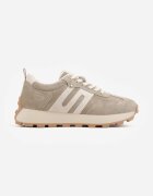 santorio Sneakers din piele naturală de căprioară cu cusături decorative Maliess Bej
