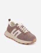 santorio Sneakers din piele naturală de căprioară cu cusături decorative Maliess Maro închis