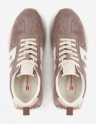 santorio Sneakers din piele naturală de căprioară cu cusături decorative Maliess Maro închis
