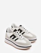 seastar Adidași Albi cu talpă groasă Decorați cu model geometric Asoastis