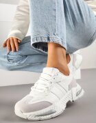 seastar Adidași Albi Streetwear cu Cusături Contrastante Ilirenas