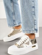 seastar Adidași Aurii pe Platformă cu Aplicație cu Strasuri Olirine