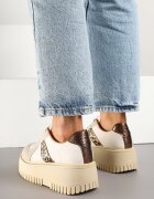 seastar Adidași bej cu imprimeu leopard pe talpă groasă cu baretă decorativă Viviriana