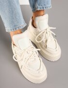 seastar Adidași bej cu Talpă Groasă și Șireturi Decorative Sovvia