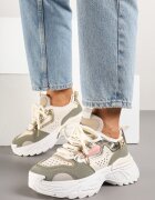 seastar Adidași Bej-Verde pe Talpă cu Reliefuri în Stil Streetwear Vaniffia