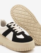 seastar Adidași Negru-Bej cu Talpă Groasă cu Curea Decorativă Viviriana