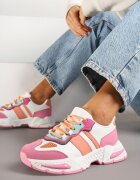 seastar Adidași Roz-Albi Streetwear cu Cusături Contrastante Ilirenas