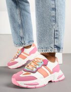 seastar Adidași Roz-Albi Streetwear cu Cusături Contrastante Ilirenas
