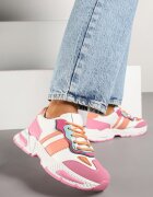 seastar Adidași Roz-Albi Streetwear cu Cusături Contrastante Ilirenas