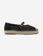 seastar Espadrile Negre Perforate cu împletitură Rineviella
