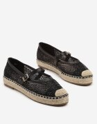 seastar Espadrile Negre Perforate cu împletitură Rineviella