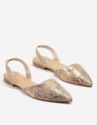 seastar Sandale Bej Imprimeu șarpe Tip slip-on Cu luciu metalic Welalina