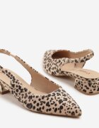 seastar Sandale cu imprimeu leopard fără călcâi cu branț din piele și aplicație metalică Weolira