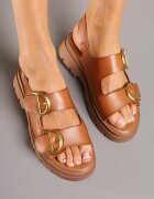 seastar Sandale Maro cu Catarame Decorative Cu velcro Lanadiel