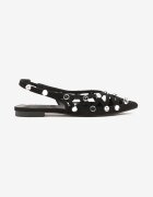 seastar Sandale Negre Decupate Fără călcâi cu Ornamente Lisadrra
