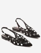 seastar Sandale Negre Decupate Fără călcâi cu Ornamente Lisadrra