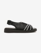 seastar Sandale Negre din plasă decorate cu zirconii Zelvia