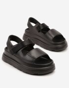 seastar Sandale negre din spumă cu talpă groasă cu închidere Velcro Rosaloria