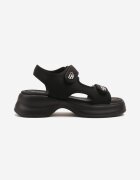 seastar Sandale Negre pe Talpă din Spumă Stil Chunky Silseki
