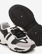 seastar Sneakers Alb-Negru de streetwear cu cusături contrastante Ilirenas