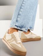 seastar Sneakers Bej închis cu Model Geometric Sadeane