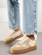 seastar Sneakers Bej închis cu Model Geometric Sadeane
