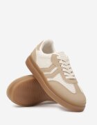 seastar Sneakers Bej închis cu Model Geometric Sadeane