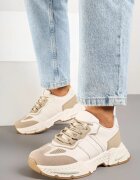 seastar Sneakers bej închis de streetwear cu cusături contrastante Ilirenas