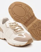 seastar Sneakers bej închis de streetwear cu cusături contrastante Ilirenas