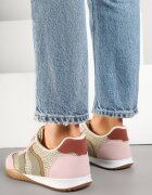 seastar Sneakers Roz-Verde Decorate cu împletitură și cu model geometric Aniffia