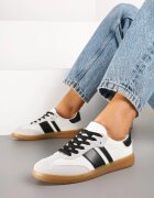 seastar Sneakers Tenisi Alb-Negru cu Dungi Decorative Nelidi