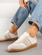 seastar Sneakers Tenisi Bej cu Benzi Decorative Nelidi