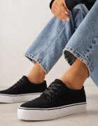 seastar Teniși Negri Clasici cu bandă decorativă la talpă Ranora