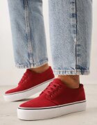 seastar Tenisi Roșii Clasici cu Bandă Decorativă la Talpă Ranora
